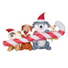 Dogs Sharing Candy Cane Christmas Inflatable